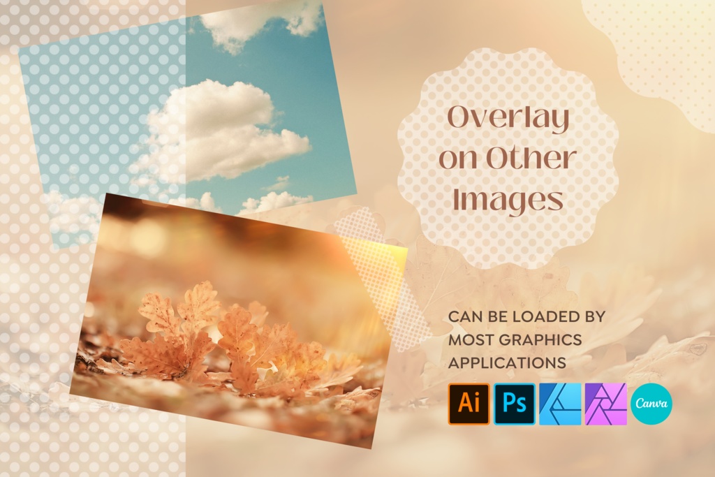 ドット柄ワックスペーパー風オーバーレイ20点セット