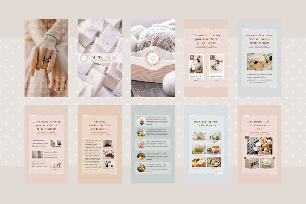 インスタグラムストーリーテンプレートCanva100点セット - Dot