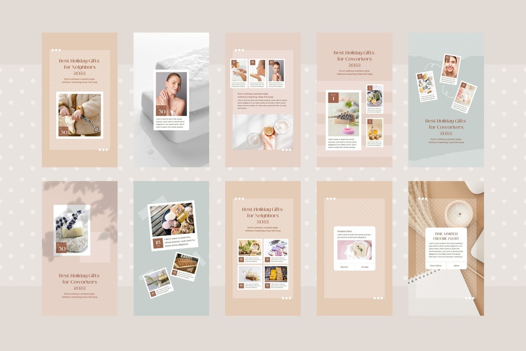 インスタグラムストーリーテンプレートCanva100点セット - Dot