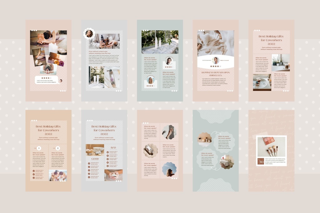 インスタグラムストーリーテンプレートCanva100点セット - Dot