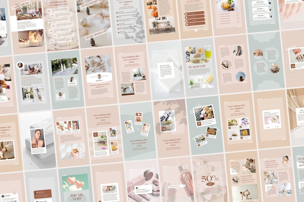 インスタグラムストーリーテンプレートCanva100点セット - Dot