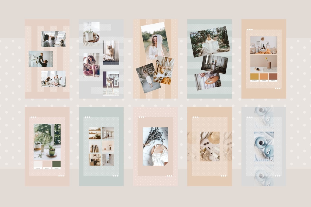 インスタグラムストーリーテンプレートCanva100点セット - Dot