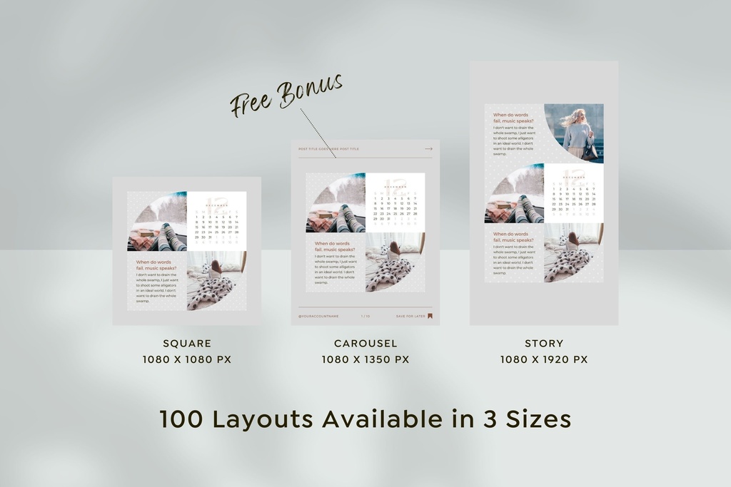 インスタグラム投稿&ストーリーCanvaテンプレート300点セット - Dot