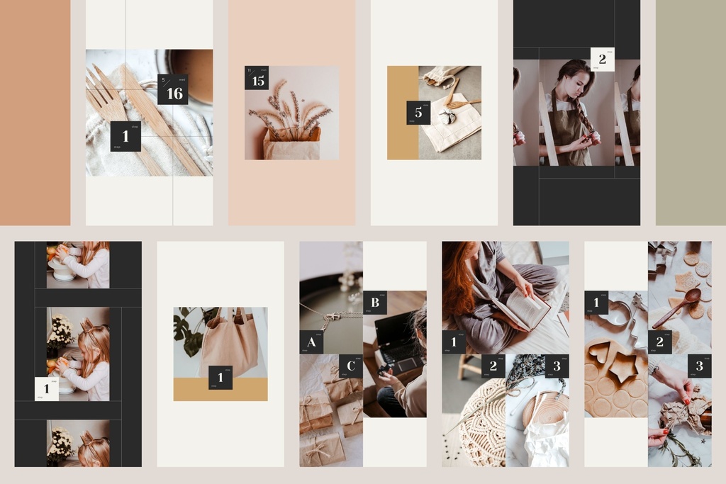 インスタグラムストーリーテンプレートCanva96点セット - カレンダー