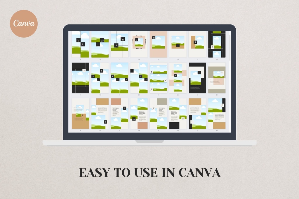 インスタグラムストーリーテンプレートCanva96点セット - カレンダー