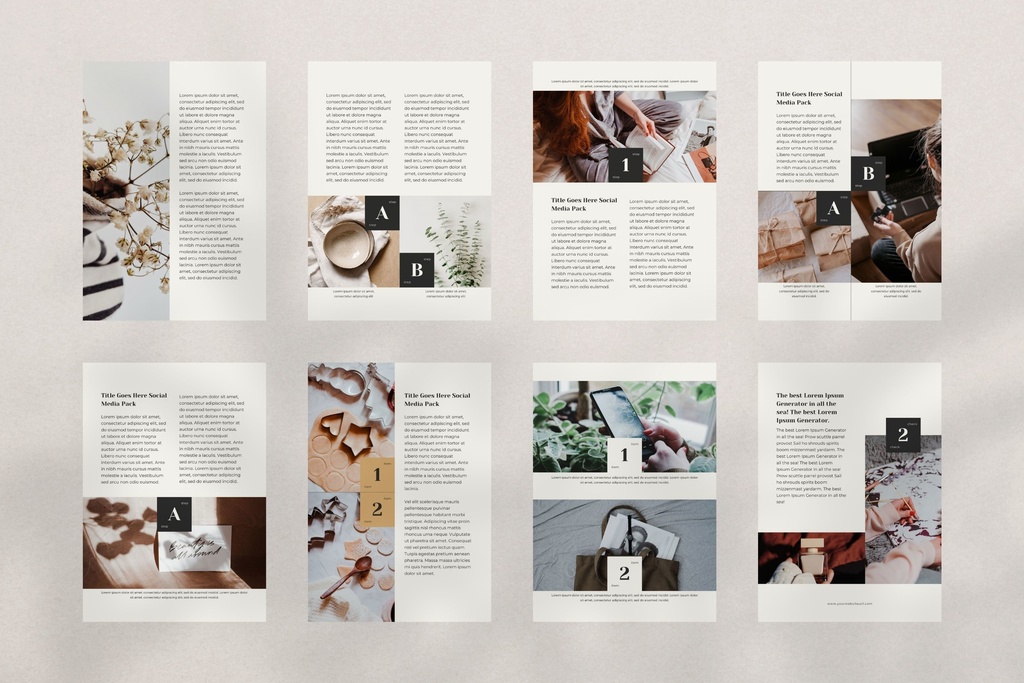 A4&USレター縦位置eBookテンプレートCanva76点セット – カレンダー