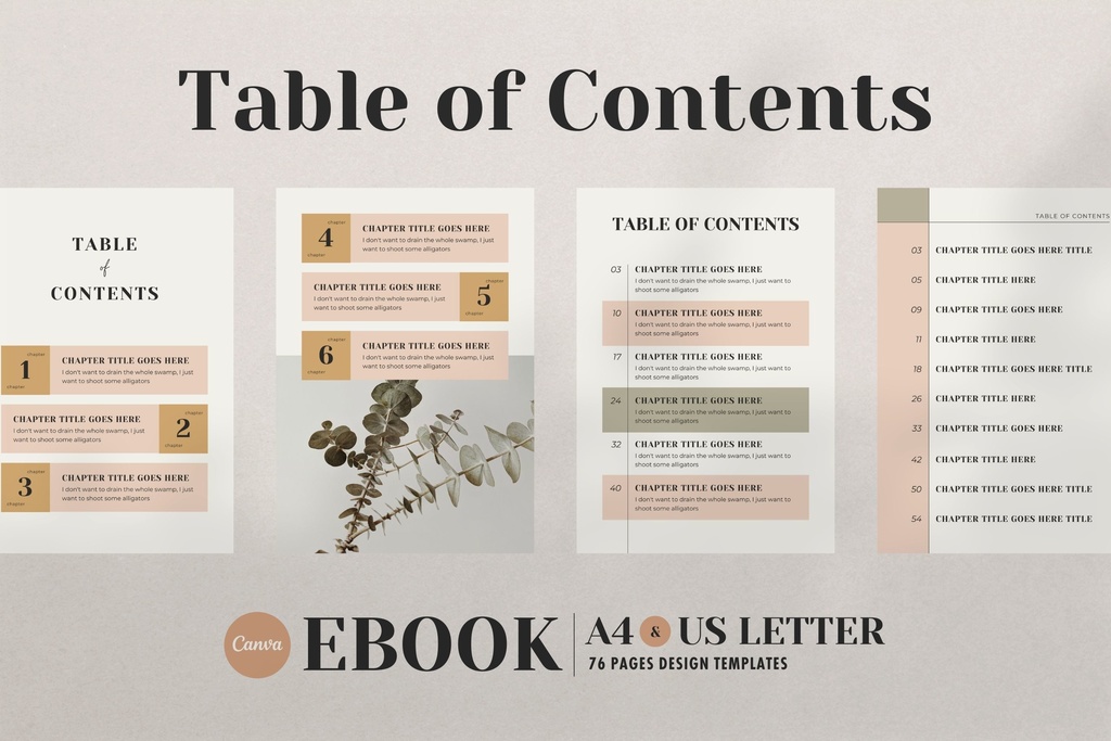 A4&USレター縦位置eBookテンプレートCanva76点セット – カレンダー