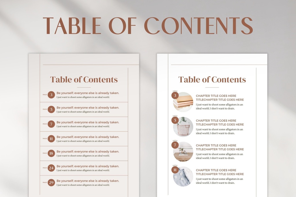 A4&USレター縦位置eBookテンプレートCanva68点セット – Beige