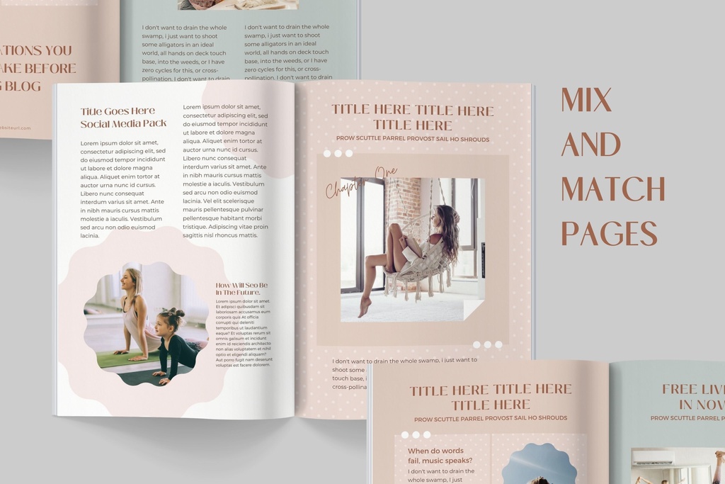 A4&USレター縦位置eBookテンプレートCanva72点セット – Dot