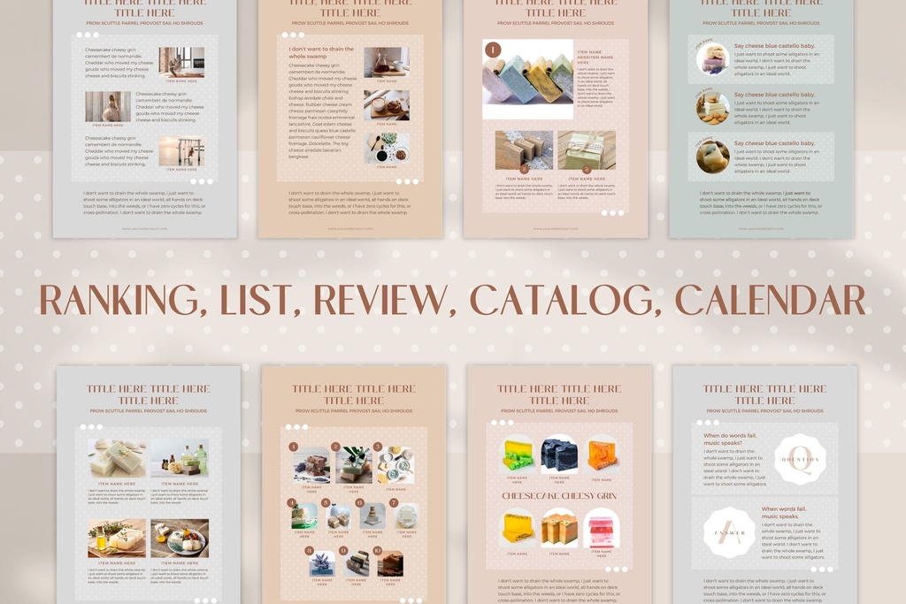 A4&USレター縦位置eBookテンプレートCanva72点セット – Dot