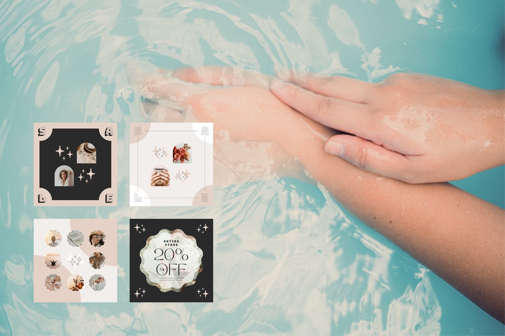 インスタグラムテンプレートCanva投稿サイズ100点セット - Shine