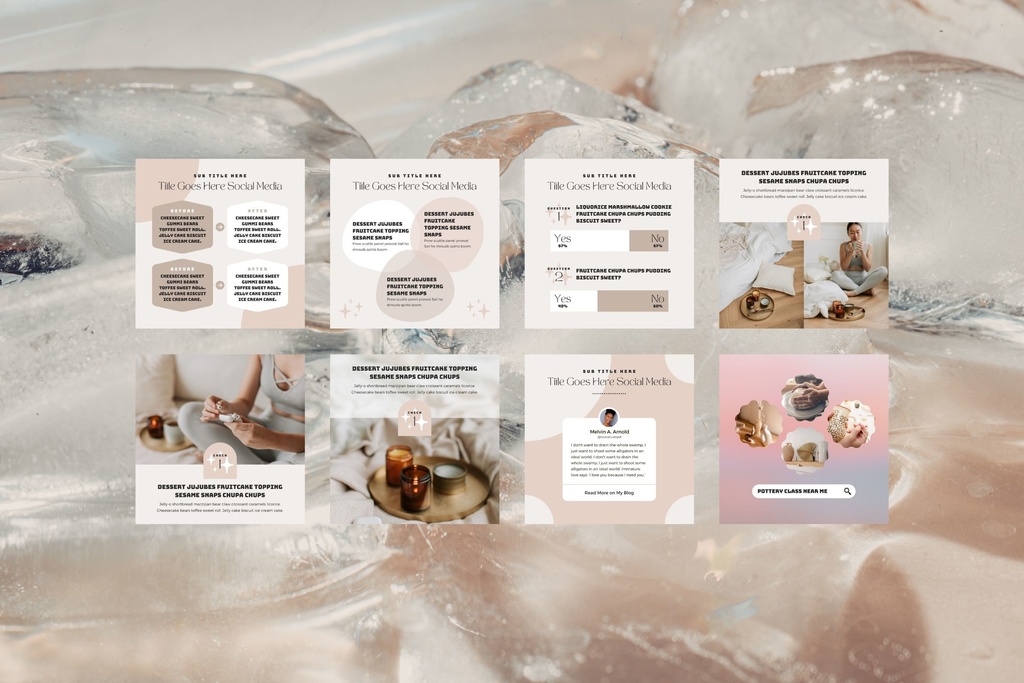 インスタグラムテンプレートCanva投稿サイズ100点セット - Shine