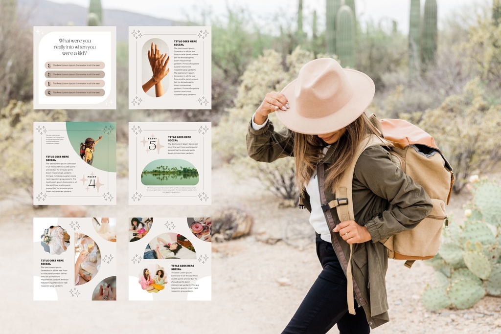 インスタグラムテンプレートCanva投稿サイズ100点セット - Shine