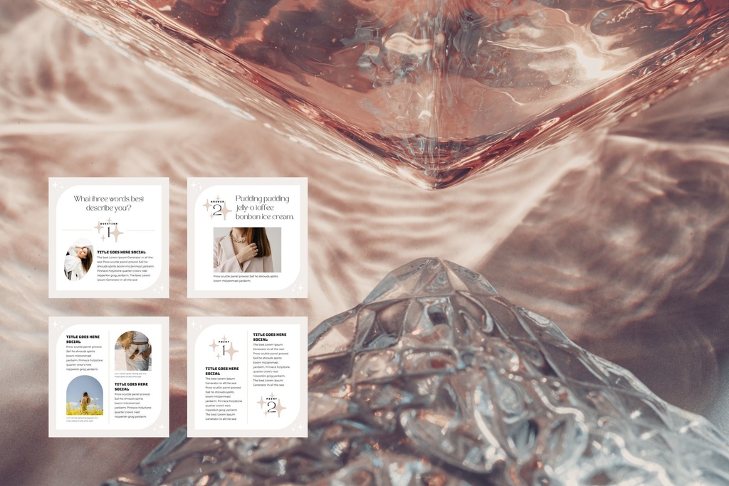 インスタグラムテンプレートCanva投稿サイズ100点セット - Shine