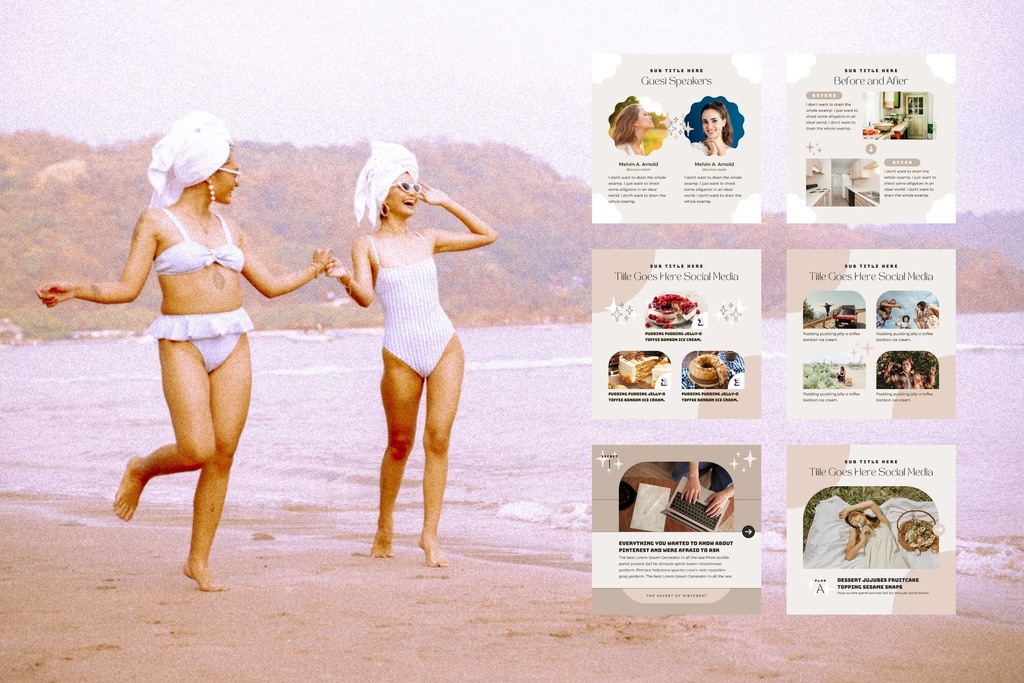 インスタグラムテンプレートCanva投稿サイズ100点セット - Shine