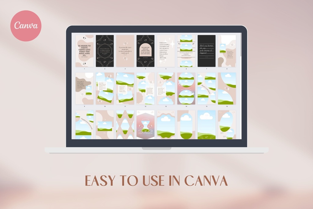 インスタグラムテンプレートCanvaストーリーサイズ100点セット - Shine