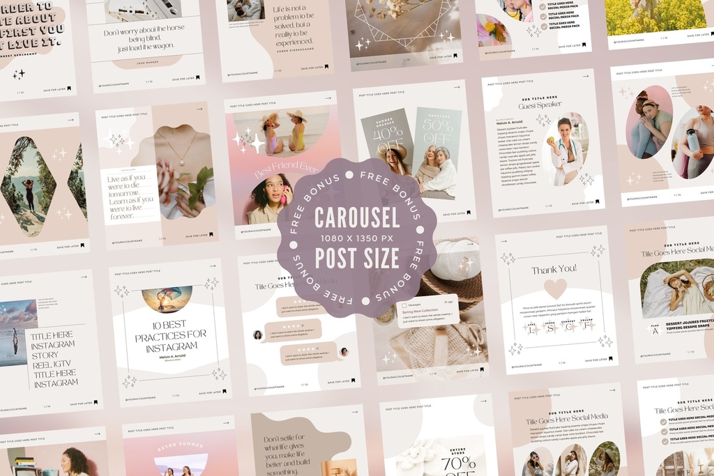 インスタグラムテンプレートCanva投稿&ストーリー300点セット - Shine