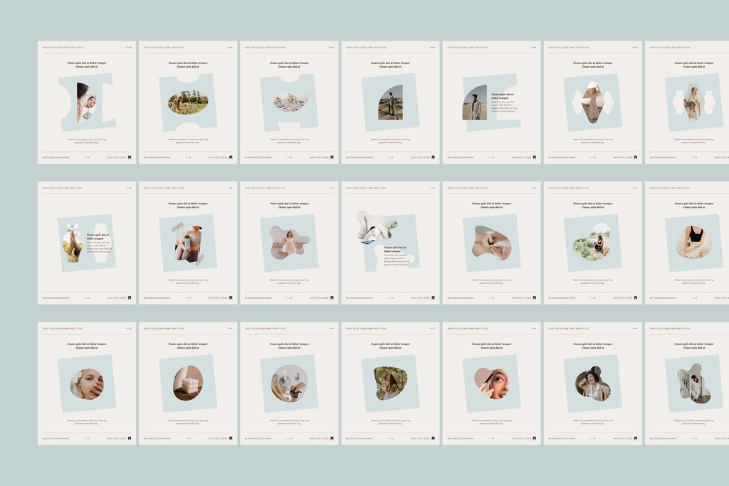 インスタグラムテンプレートCanva投稿&ストーリー300点セット - Wabi-sabi