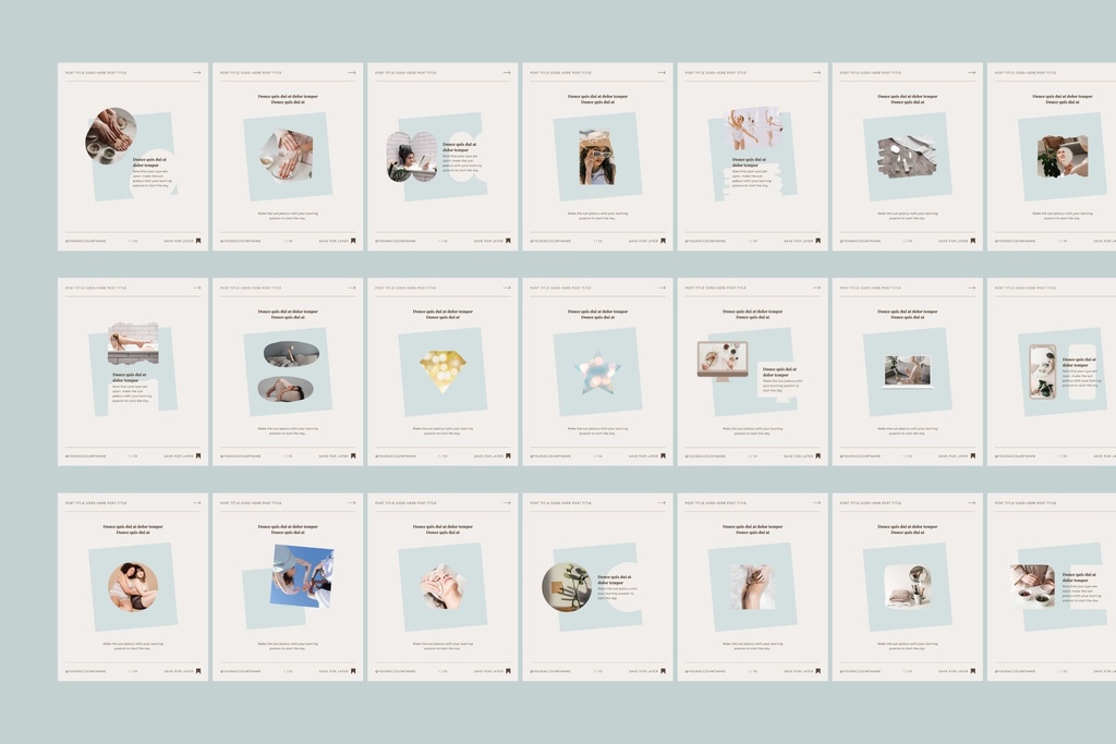 インスタグラムテンプレートCanva投稿&ストーリー300点セット - Wabi-sabi