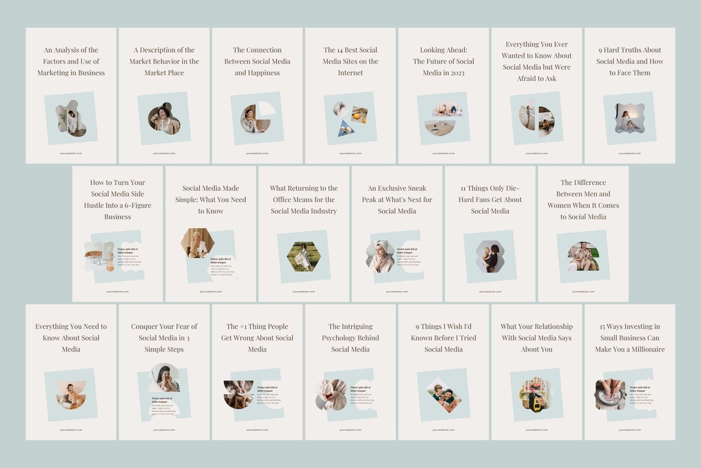 ピンタレストテンプレートCanva200点セット - Wabi-sabi