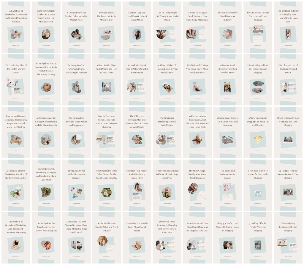 インスタグラム&ピンタレストテンプレートCanva500点セット - Wabi-sabi