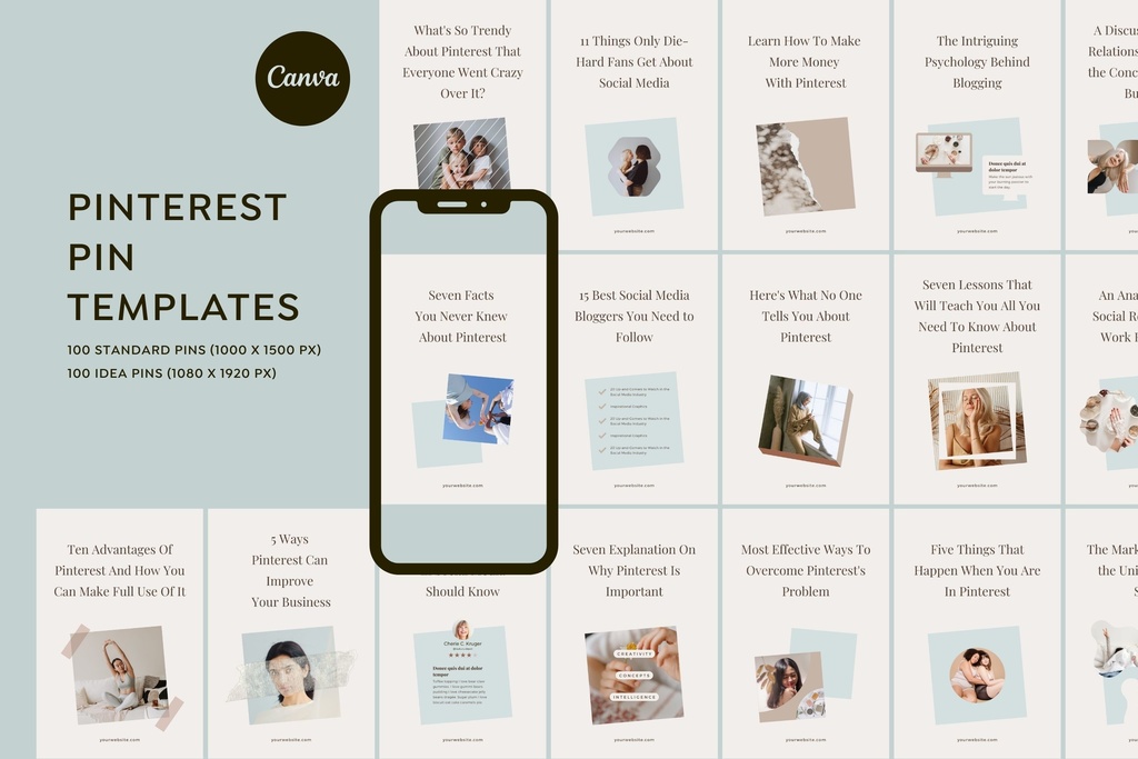 インスタグラム&ピンタレストテンプレートCanva500点セット - Wabi-sabi