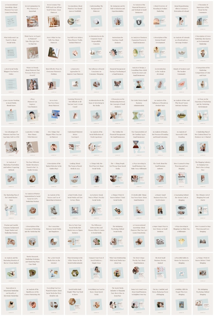 インスタグラム&ピンタレストテンプレートCanva500点セット - Wabi-sabi