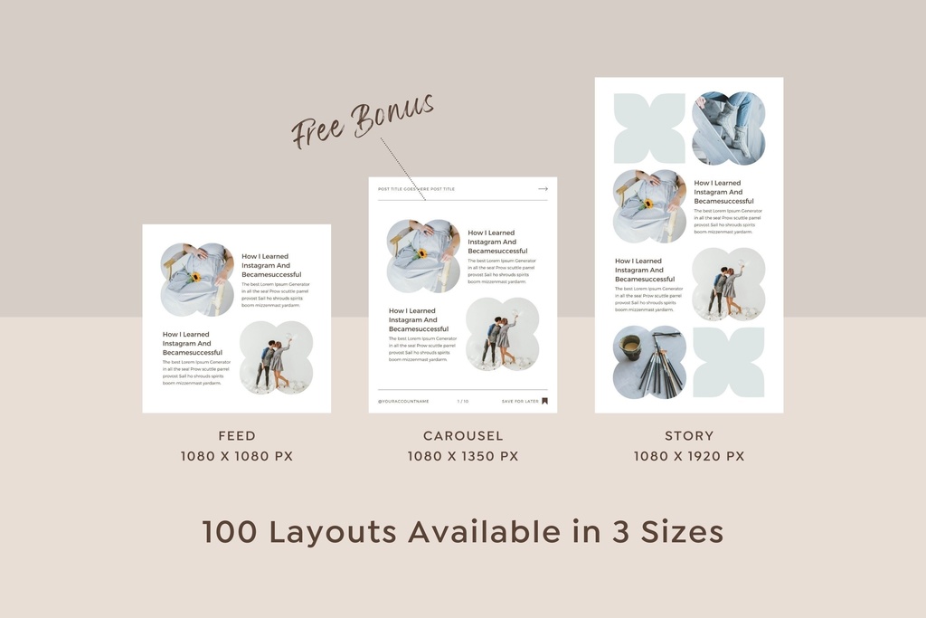 インスタグラムテンプレートCanva投稿&ストーリー300点セット - Mint