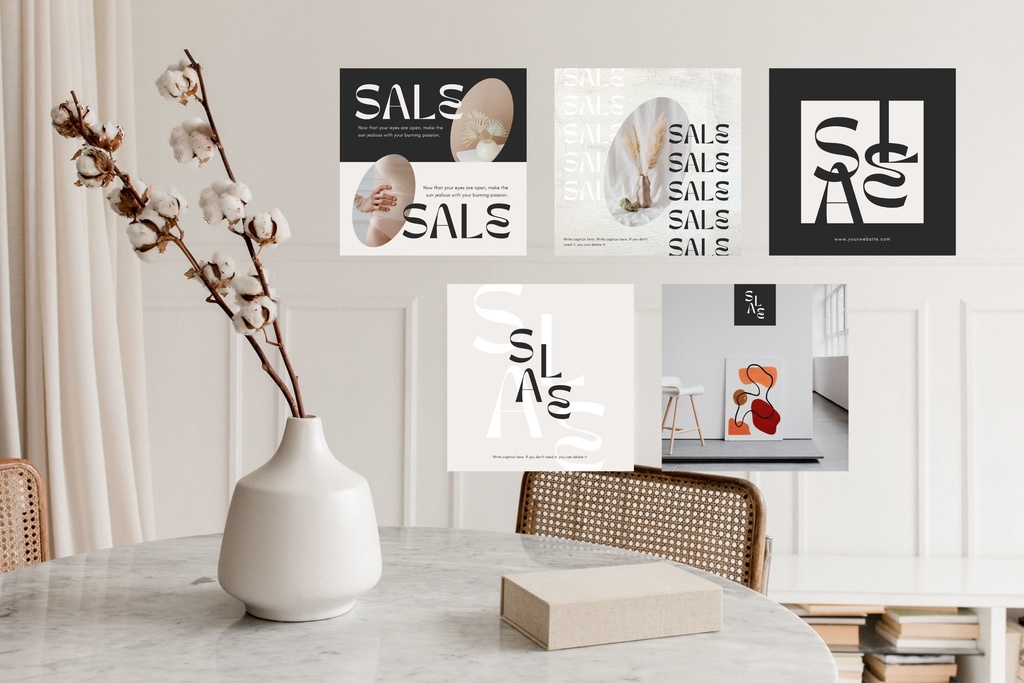 インスタグラムテンプレートCanva投稿&ストーリー300点セット - Luxe