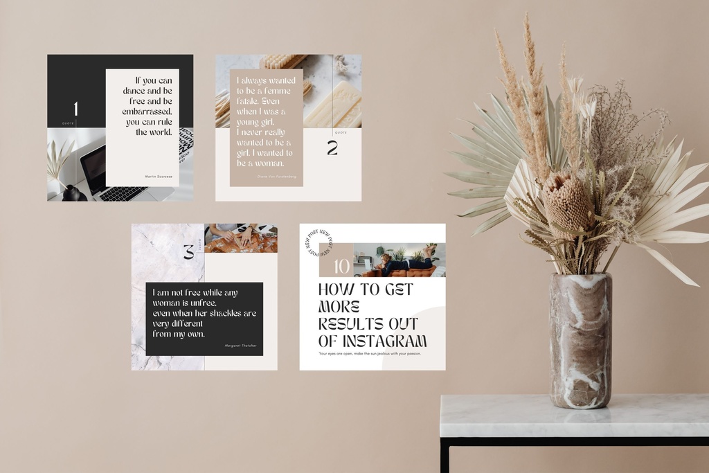 インスタグラムテンプレートCanva投稿&ストーリー300点セット - Luxe