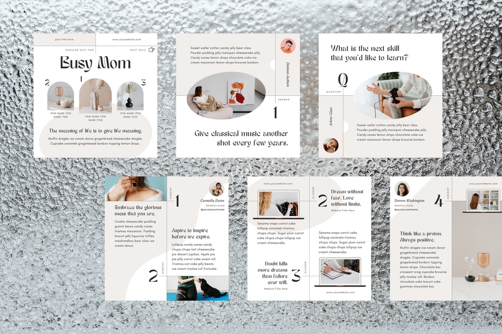 インスタグラムテンプレートCanva投稿&ストーリー300点セット - Luxe