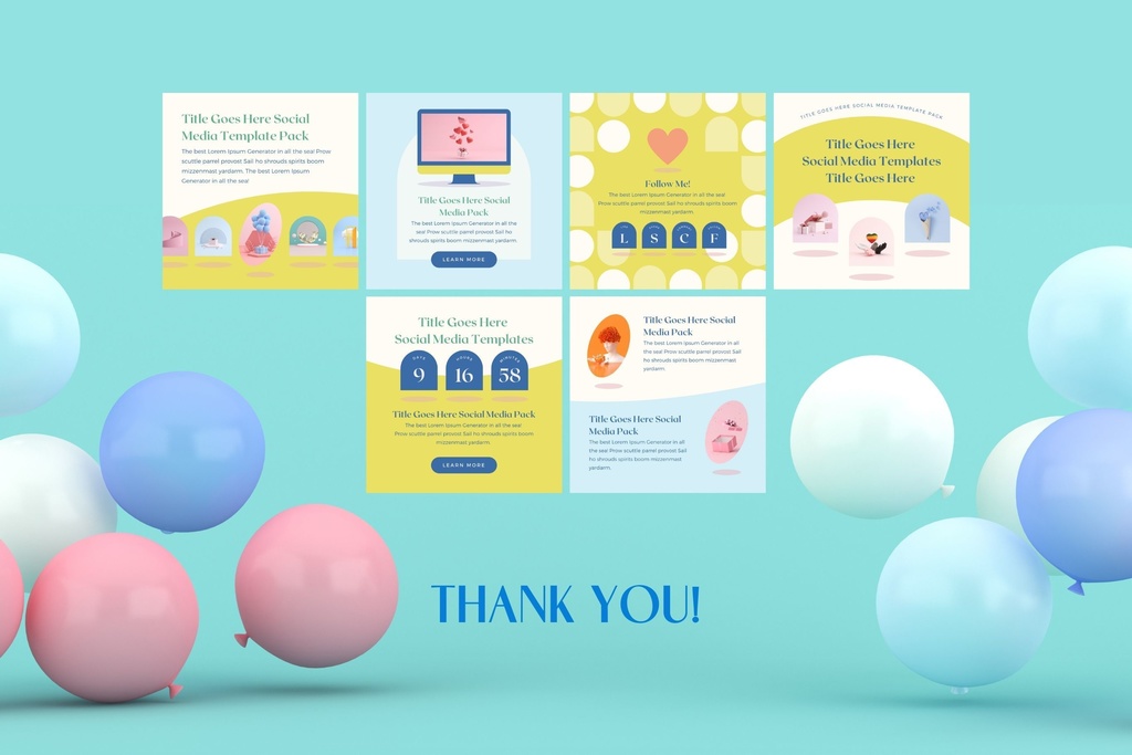 インスタグラムテンプレートCanva投稿サイズ100点セット - Sun