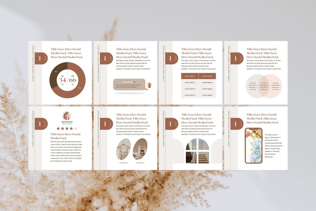 インスタグラムテンプレートCanvaカルーセル投稿サイズ36点セット - Shadow A