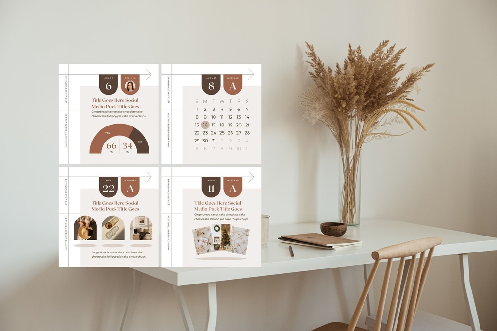 インスタグラムテンプレートCanvaカルーセル投稿サイズ36点セット - Shadow B