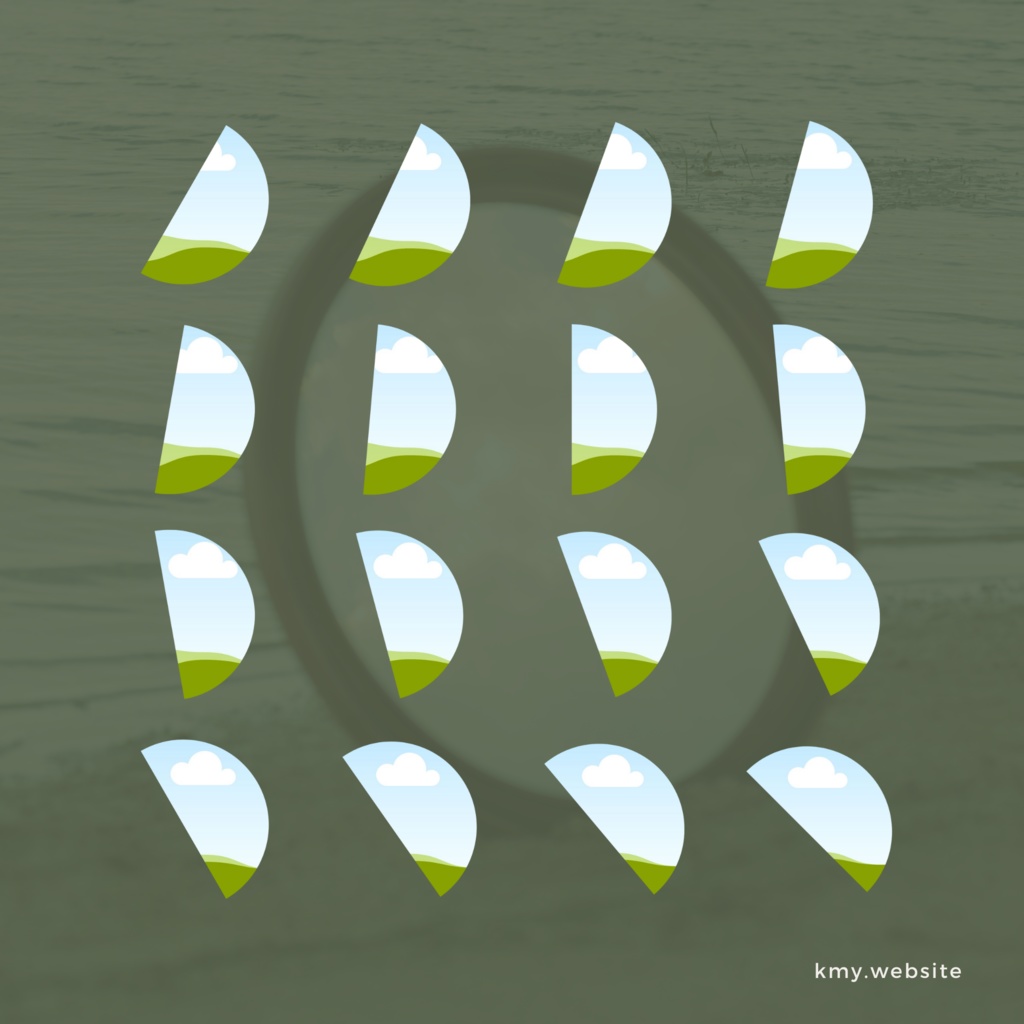 中の写真が傾かないCanva半円写真フレームセット【FREE版あり】