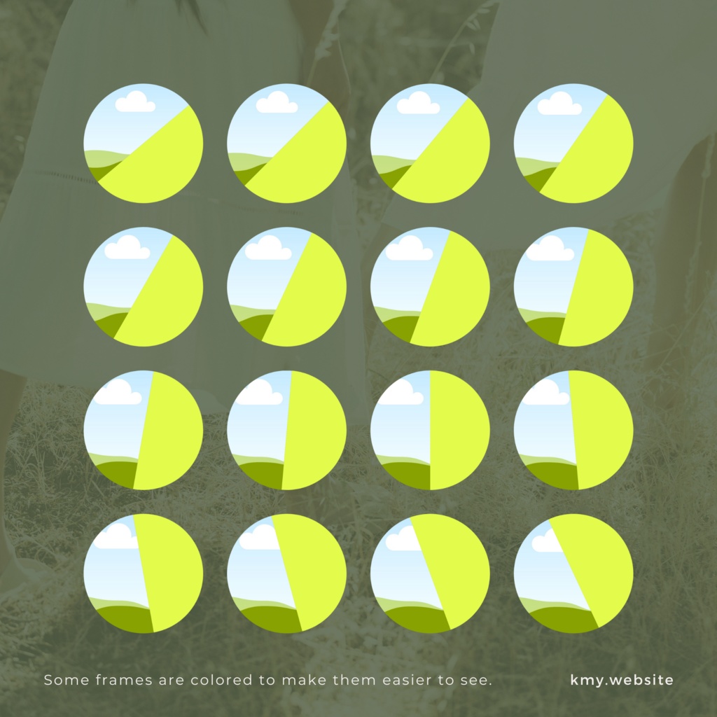 中の写真が傾かないCanva半円写真フレームセット【FREE版あり】