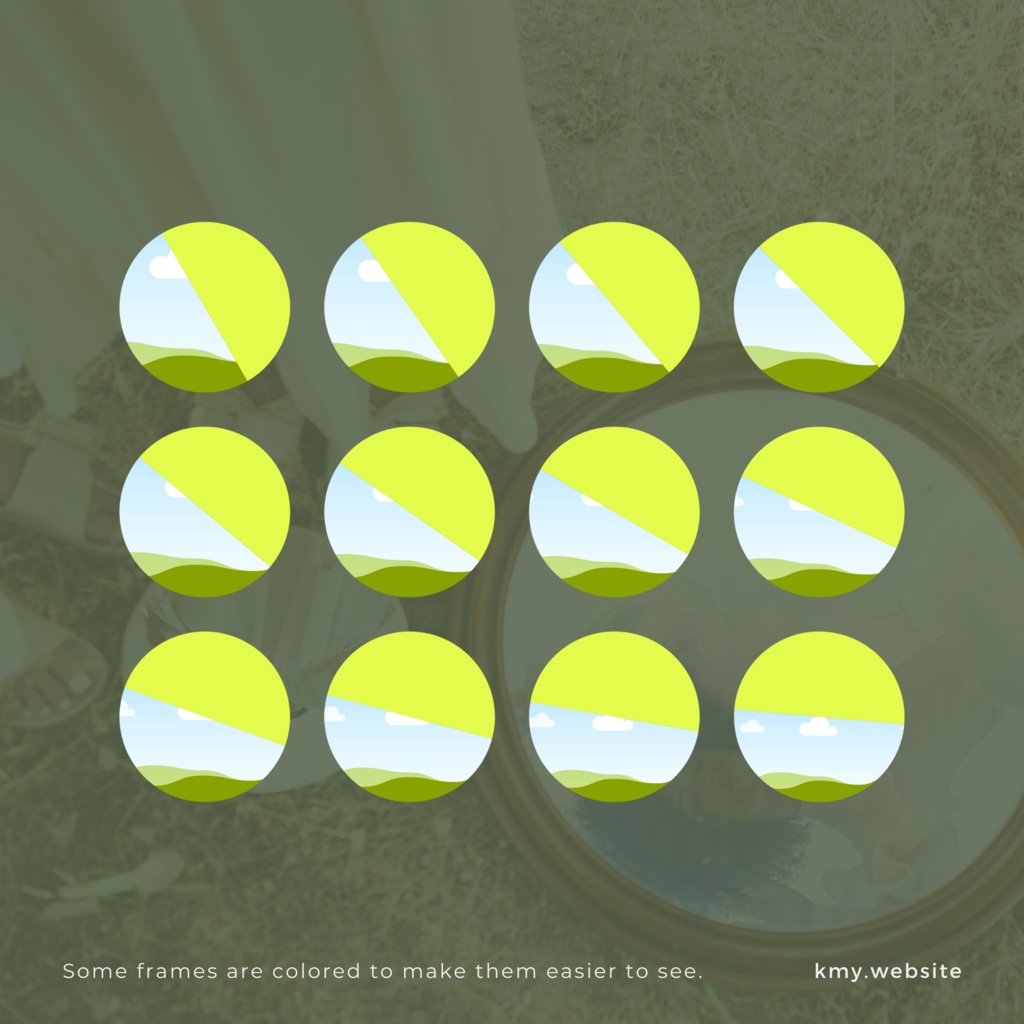 中の写真が傾かないCanva半円写真フレームセット【FREE版あり】