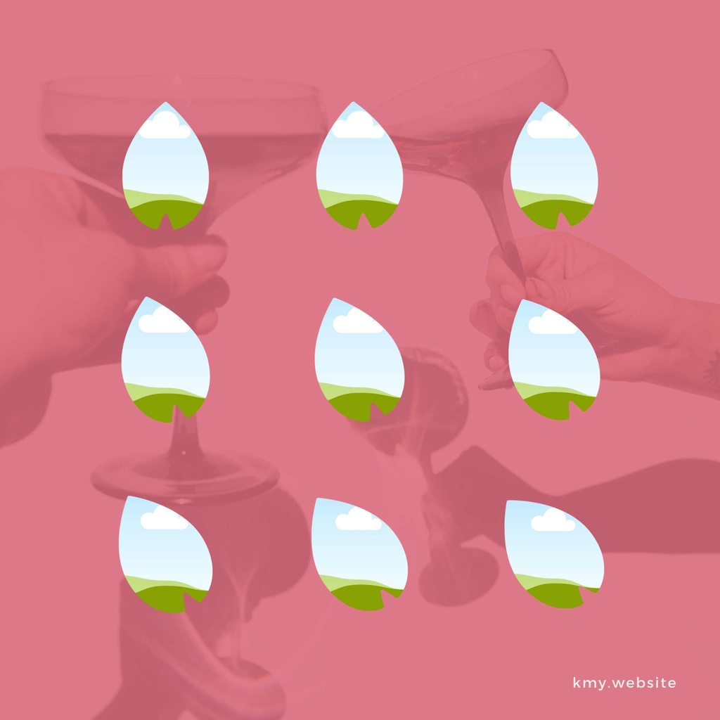 中の写真が傾かない花びら型Canva写真フレームセット