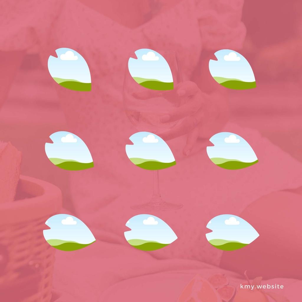 中の写真が傾かない花びら型Canva写真フレームセット