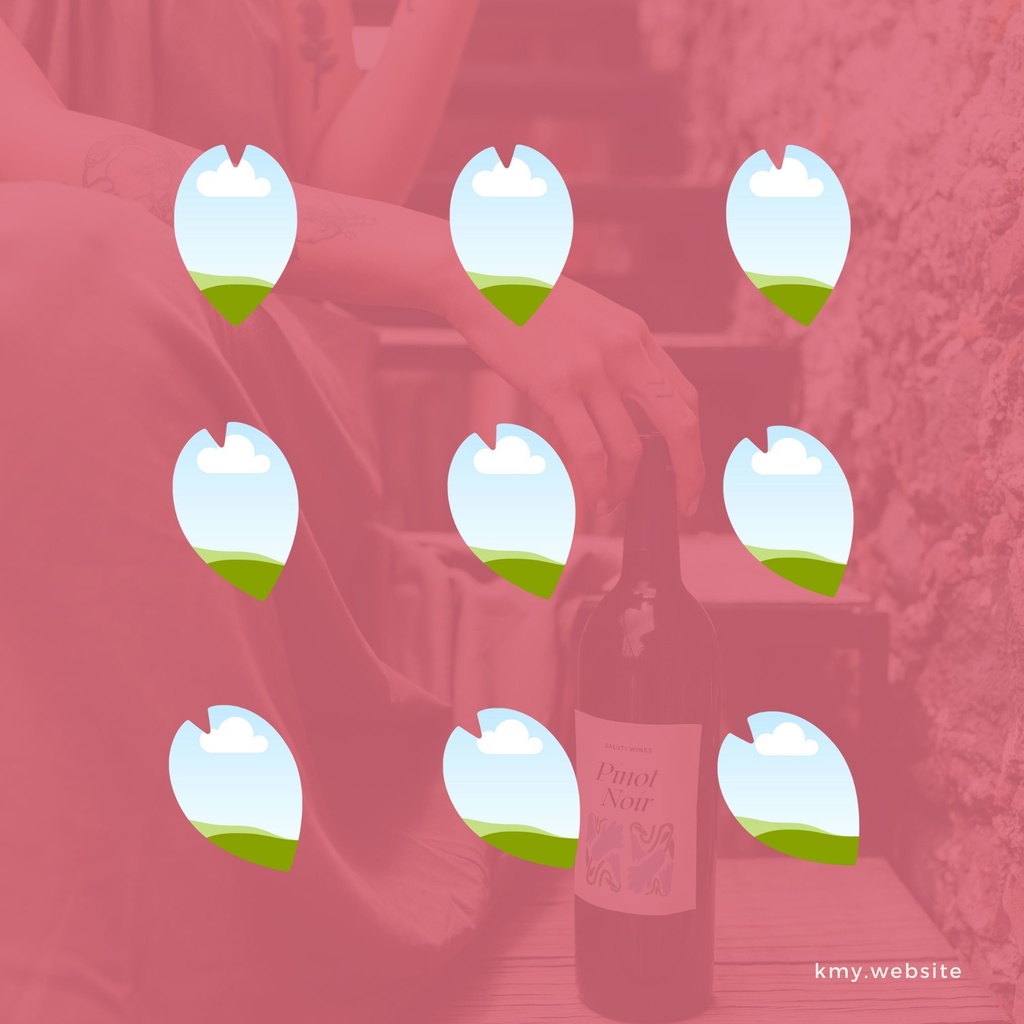 中の写真が傾かない花びら型Canva写真フレームセット