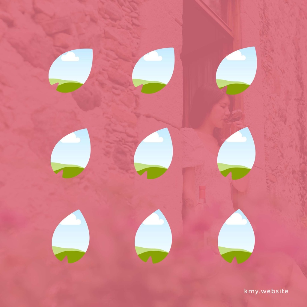 中の写真が傾かない花びら型Canva写真フレームセット