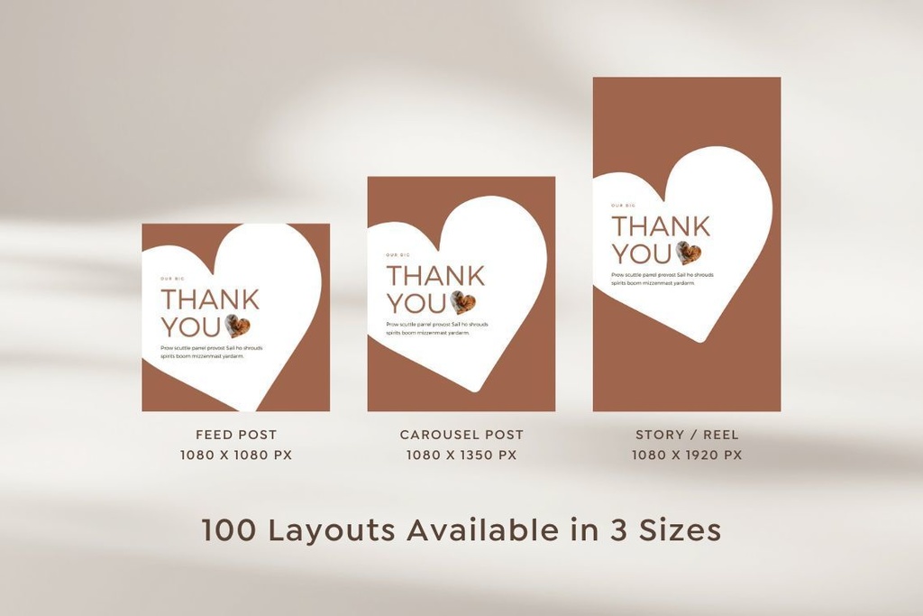 インスタグラム投稿&ストーリーCanvaテンプレート300点セット - Hand