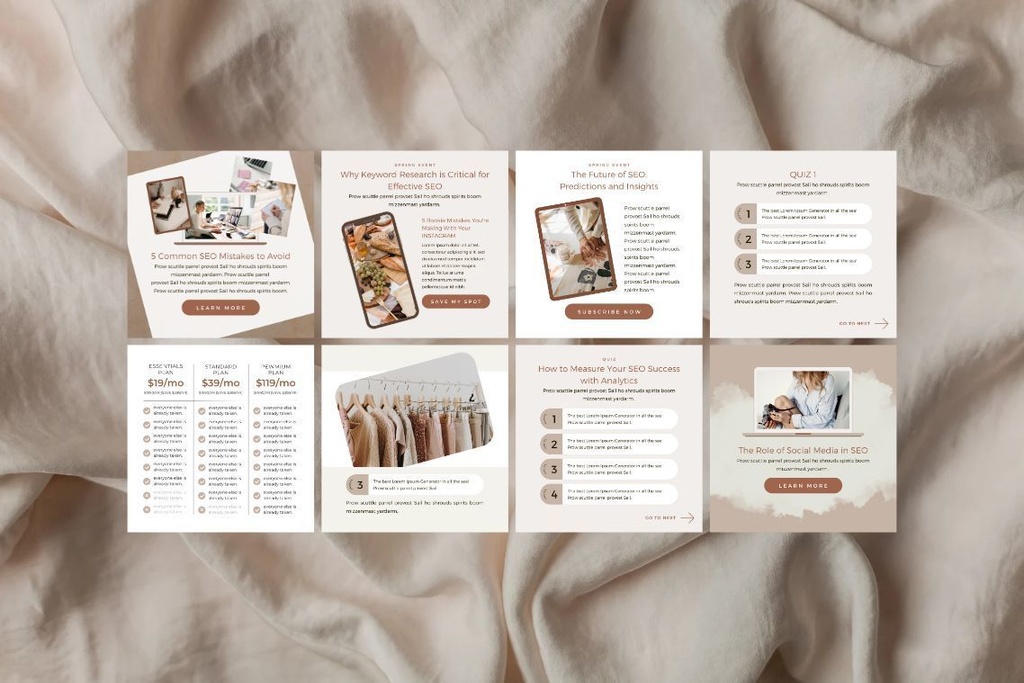 インスタグラム投稿&ストーリーCanvaテンプレート300点セット - Hand