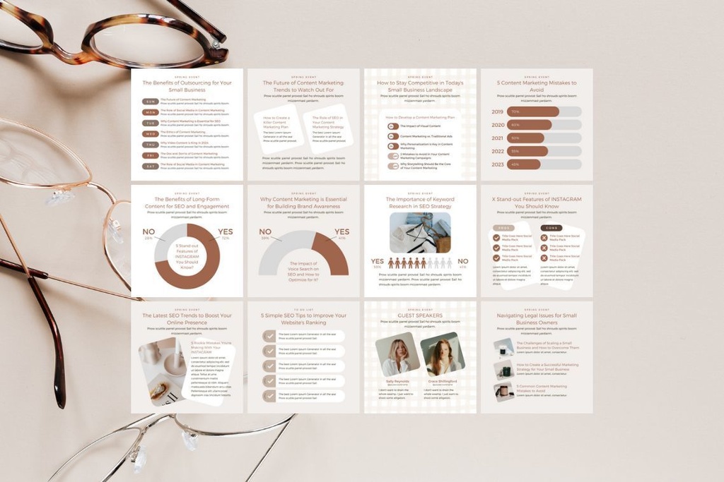 インスタグラム投稿&ストーリーCanvaテンプレート300点セット - Hand