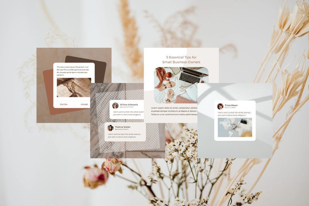 インスタグラム投稿&ストーリーCanvaテンプレート300点セット - Hand