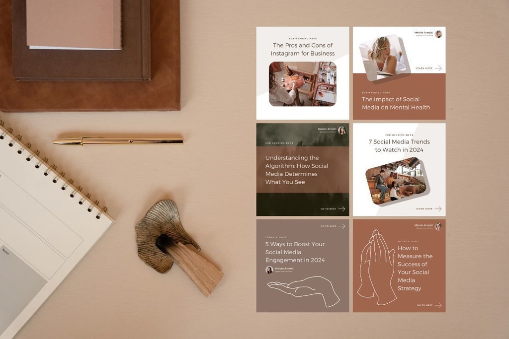 インスタグラム投稿&ストーリーCanvaテンプレート300点セット - Hand