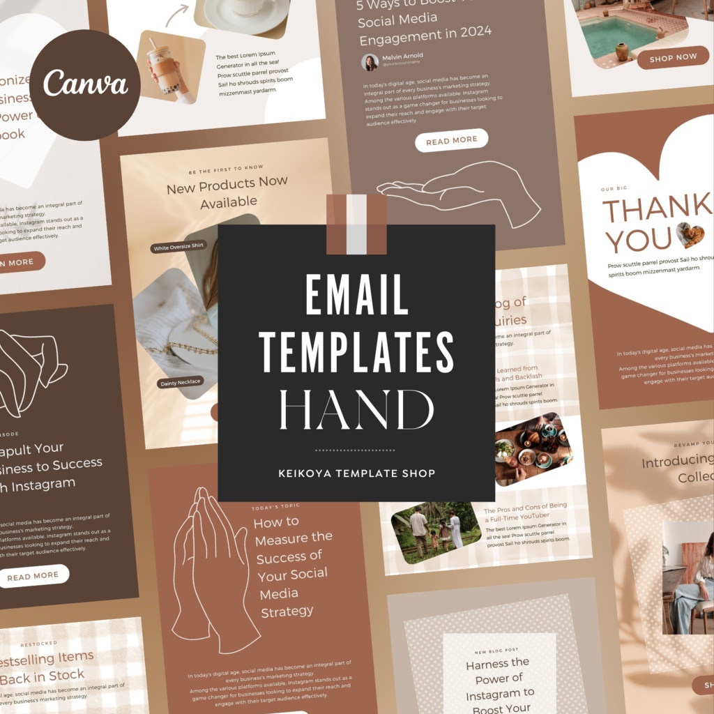 Canva Email Templates Hand