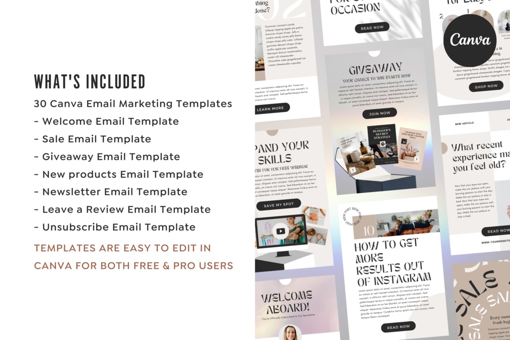 Canva Email Templates Luxe