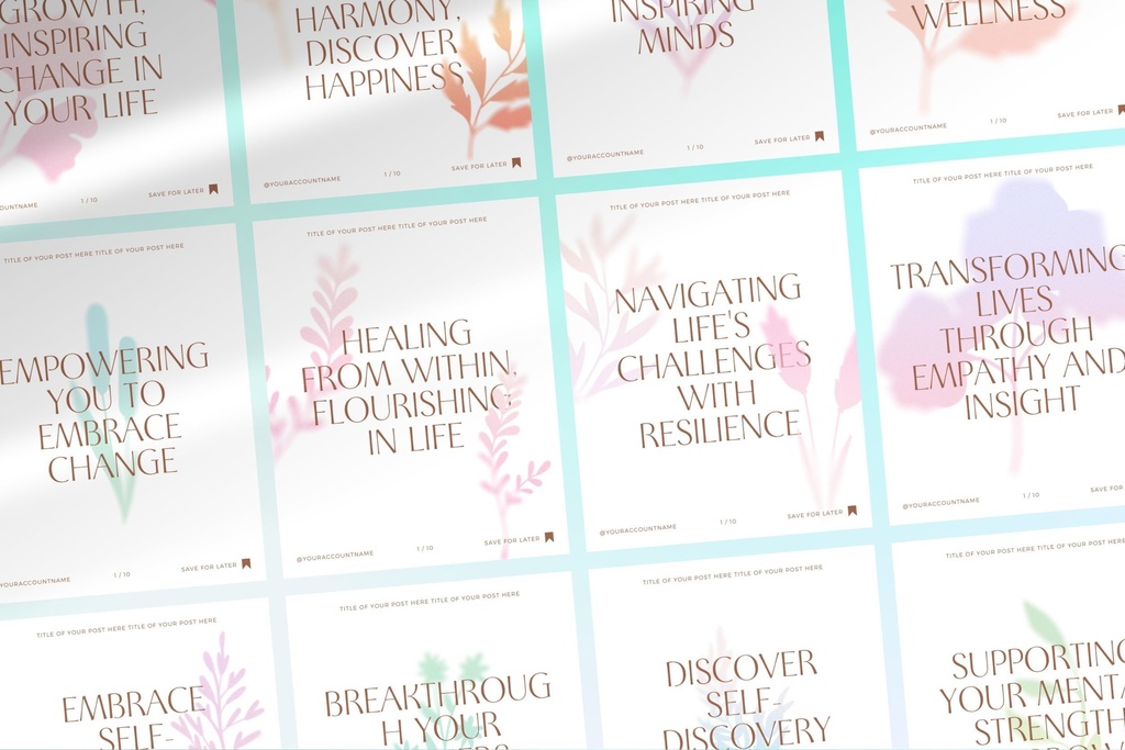 150 Canva Instagram Templates Wellness Quote