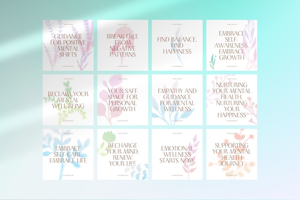 150 Canva Instagram Templates Wellness Quote